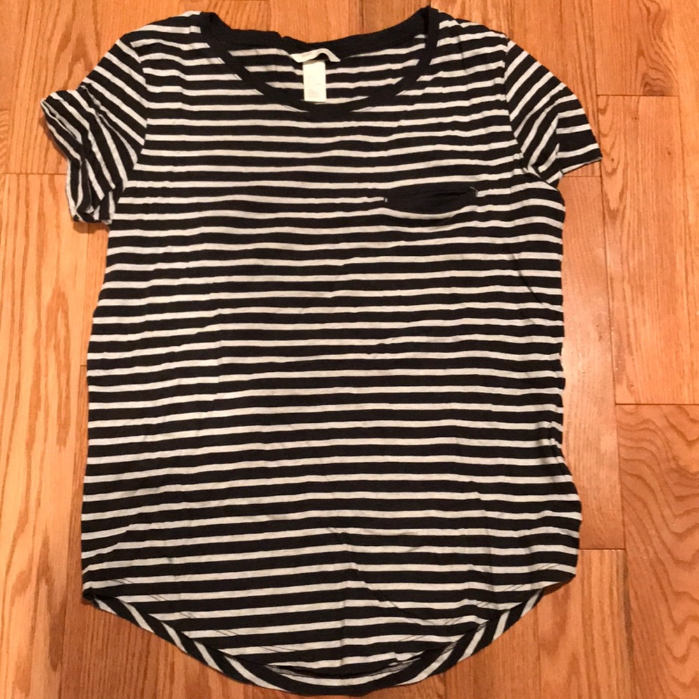 H&M Basic tee - striped with pocket